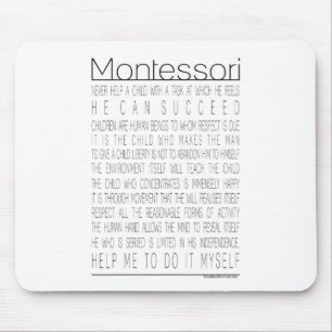 Maria Montessori-Zitate Mousepad