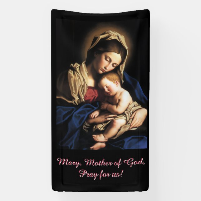 Maria, Mutter Gottes Banner (Vertikal)