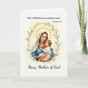 Maria Mutter Gottes Friede und Segen Schrift Karte