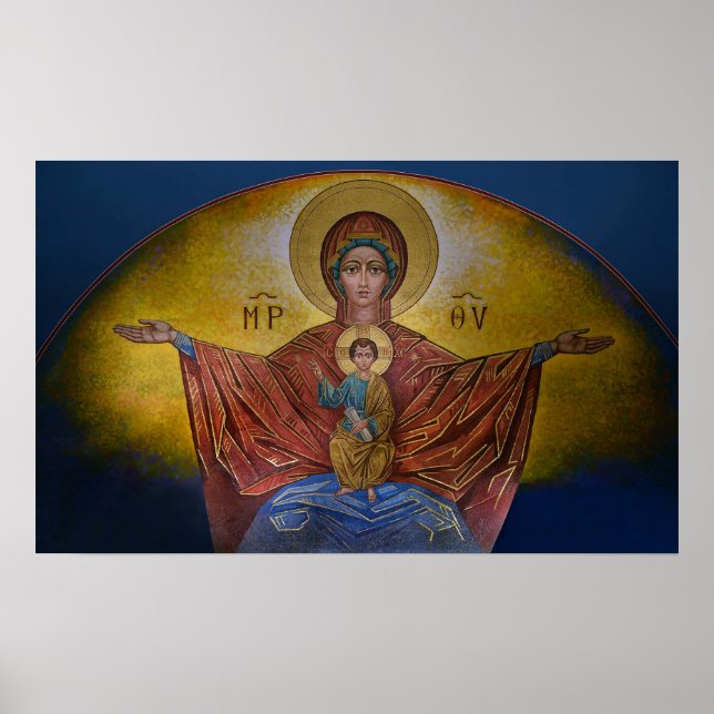 Maria, Mutter Jesu, Theotokos Poster (Vorne)