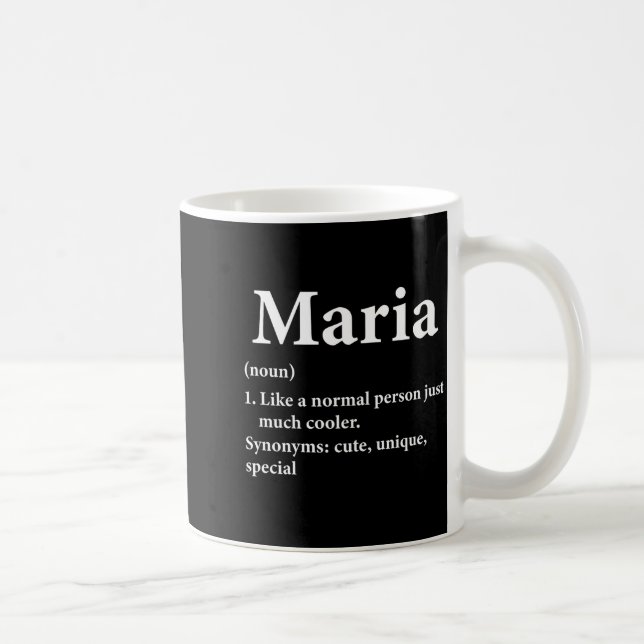 Maria Name Definition Funny D  Kaffeetasse (Rechts)
