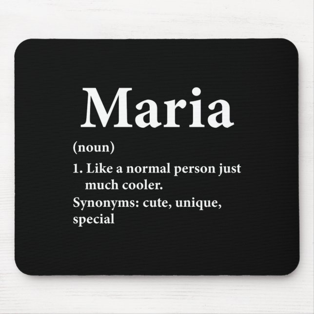 Maria Name Definition Funny D  Mousepad (Vorne)