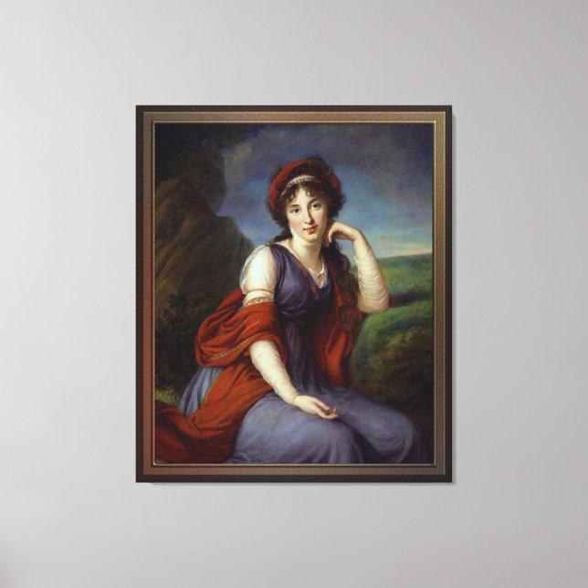 Maria Razumovskaya von Elisabeth-Louise Le Brun Leinwanddruck (Vorderseite)
