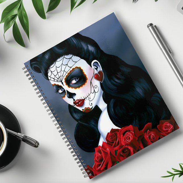 Maria Sugar Skull Rote Rosen Planer (Von Creator hochgeladen)