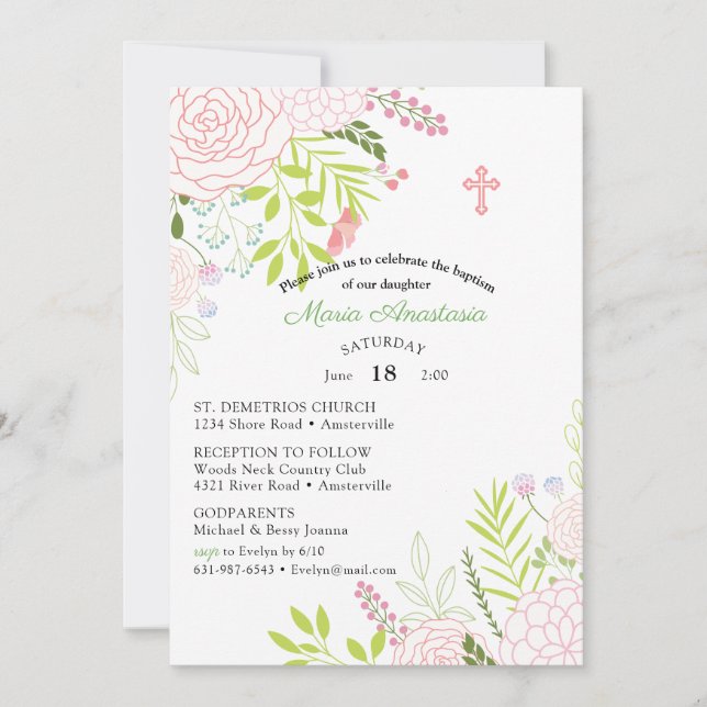 Maria Taufe Einladung (Vorderseite)