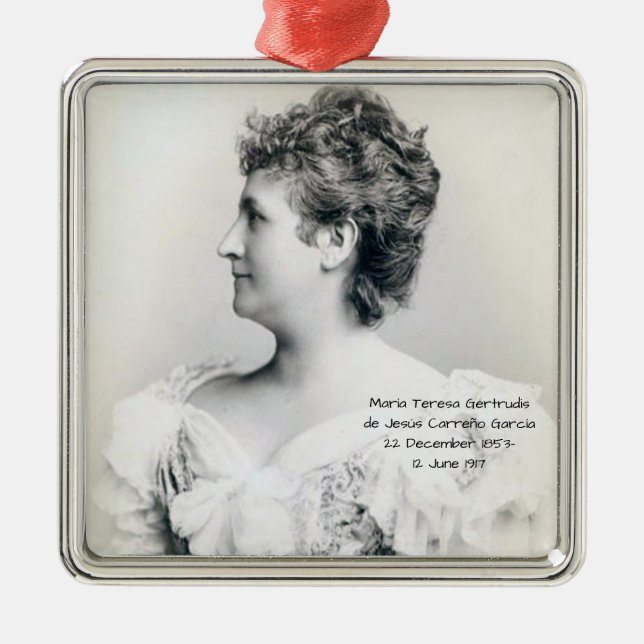 María Teresa Gertrudis de Jesús Carreño García Ornament Aus Metall (Vorne)