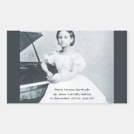 María Teresa Gertrudis de Jesús Carreño García Rechteckiger Aufkleber