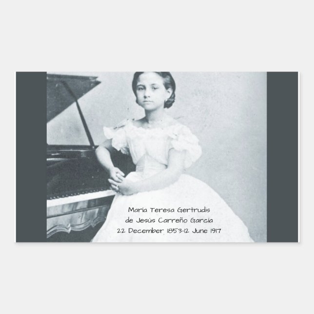 María Teresa Gertrudis de Jesús Carreño García Rechteckiger Aufkleber (Vorderseite)