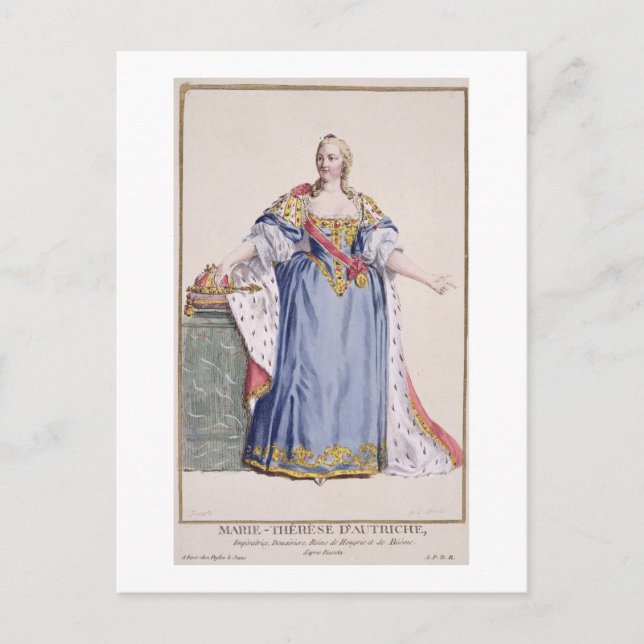 Maria Theresa (1717-80) Kaiserin Österreichs, aus  Postkarte (Vorderseite)