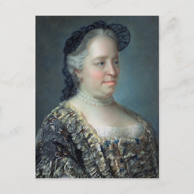 Maria Theresa, österreichische Kaiserin, 1762 Postkarte (Vorderseite)