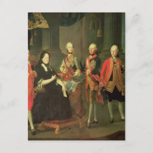 Maria Theresa von Österreich mit vier von ihnen Postkarte