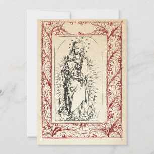 Maria und Jesus heilige Grenzdecke Feiertagskarte