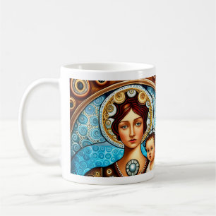 Maria und Jesus Kunst und Zitat Kaffeetasse