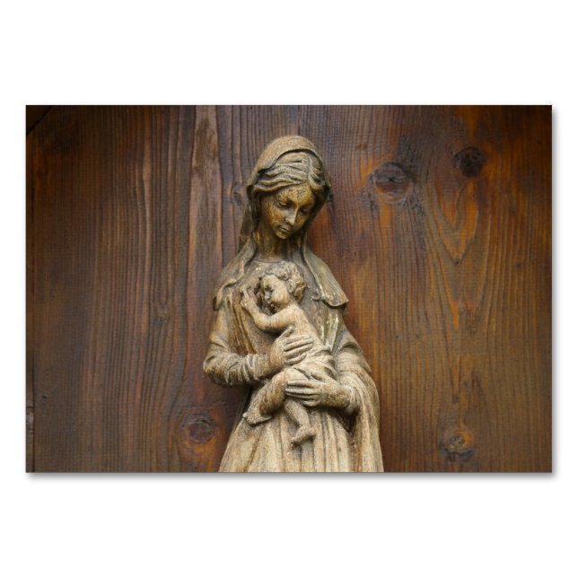 Maria und Jesuskind Tischnummer (Vorderseite)