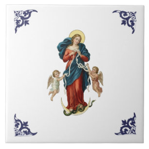 Maria Unsere Liebe Frau Knotenlöserin Religiös Fliese