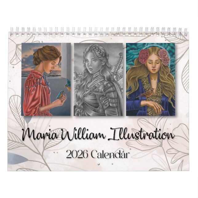 Maria William Illustration 2026 calendar Kalender (Titelbild)