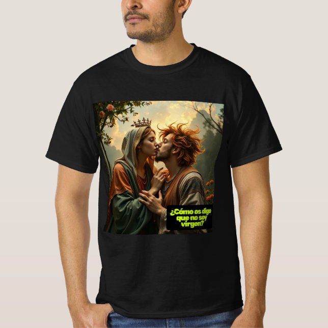 María y el desafío de la fe (humor ligero) T-Shirt (Vorderseite)