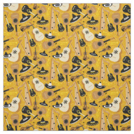 Mariachi Band Instrumentenmuster Stoff