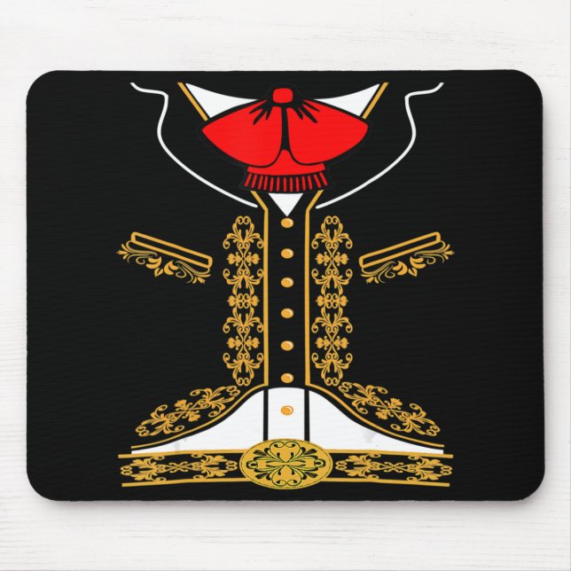 Mariachi Charro Mexikanisches Kostüm für Cinco de  Mousepad (Vorne)