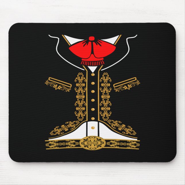 Mariachi Charro Mexikanisches Kostüm für Cinco de  Mousepad (Vorne)
