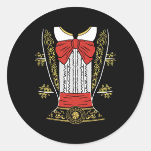 Mariachi Charro Mexikanisches Kostüm für Cinco de  Runder Aufkleber