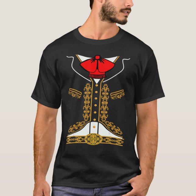 Mariachi Charro Mexikanisches Kostüm für Cinco de  T-Shirt (Vorderseite)