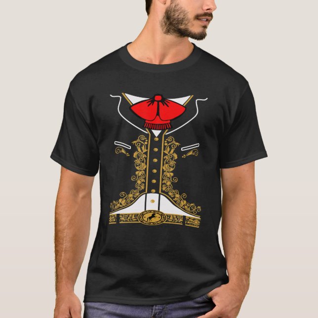 Mariachi Charro Mexikanisches Kostüm für Cinco de  T-Shirt (Vorderseite)