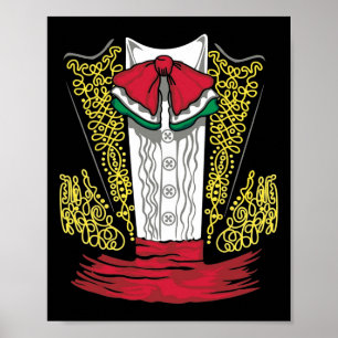 Mariachi Charro Mexikanisches Kostüm für Dia de Lo Poster