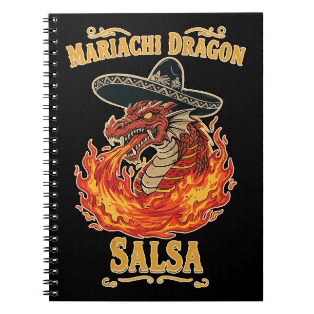 Mariachi Dragon Salsa Notizblock (Vorderseite)