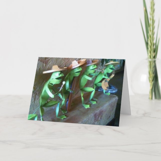 MARIACHI FROGS SAY FAPPY BIRTHDAY KARTE (Vorderseite)