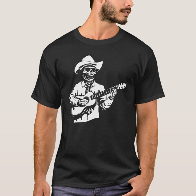 Mariachi Skeleton Dia De Los Muertos Mexican Day O T-Shirt (Vorderseite)