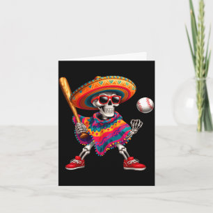 Mariachi-Skelett-Baseball Cinco de Mayo mexikanisc Karte