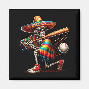Mariachi-Skelett-Baseball-cinco-de-mayo-mexikanisc Magnet