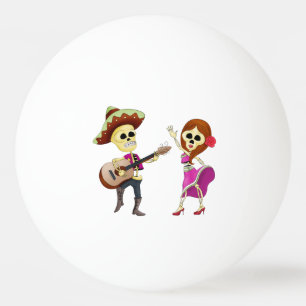 Mariachi tanzend Couple Day of the Dead Tischtennisball