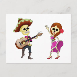 Mariachi-Tanztag des toten Volkes Postkarte