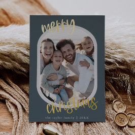 MARIAH Blue Foil Retro Familienspass Weihnachtsfes Folien Feiertagskarte