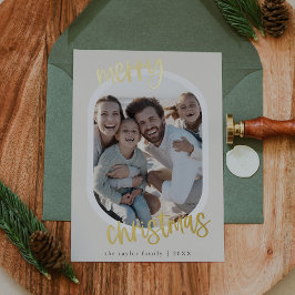 MARIAH Gold Foil Retro Familienspass Weihnachtsfes Folien Feiertagskarte