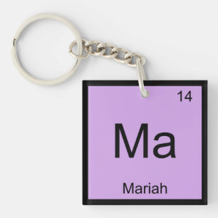 Mariah Name Chemie Element Periodensystem Schlüsselanhänger