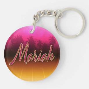 Mariah Vorname Name golden pink Schlüsselanhänger