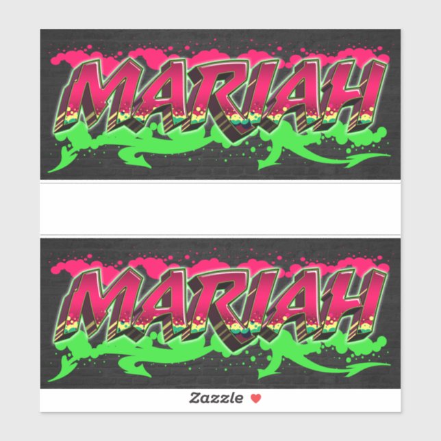Mariah Vorname Name Graffiti Aufkleber Sticker (Blatt)