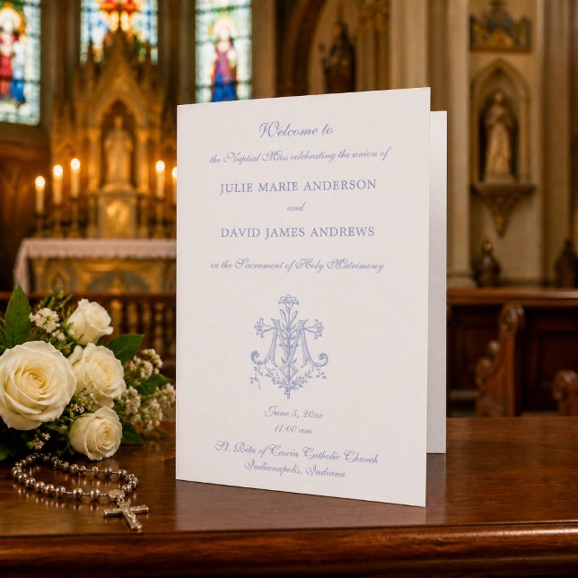 Marian Blue Cross Katholisches Hochzeitsprogramm (Von Creator hochgeladen)