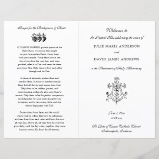 Marian Cross-Catholic Wedding Program