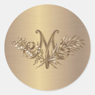 Marianisches katholische Monogramm aus dem 19. Jah Runder Aufkleber