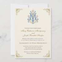 Marianisches Monogramm Katholische Hochzeitsmesse-