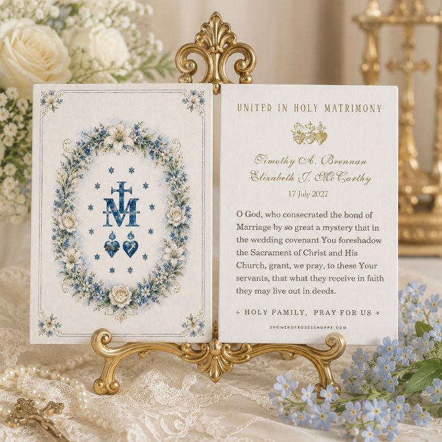 Marianisches Monogramm mit Heiligen Herzen Floral (Von Creator hochgeladen)
