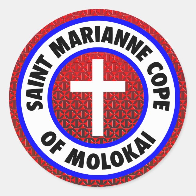 Marianne Cope von Molokai Runder Aufkleber (Vorderseite)