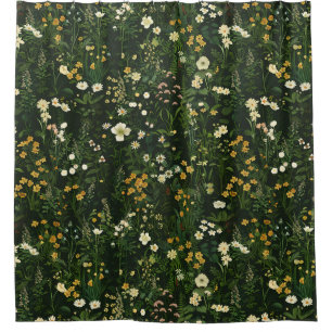 Marianne Dark Daisy Floral Duschvorhang