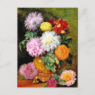 Marianne North - Japanische Chrysanthemen Postkarte