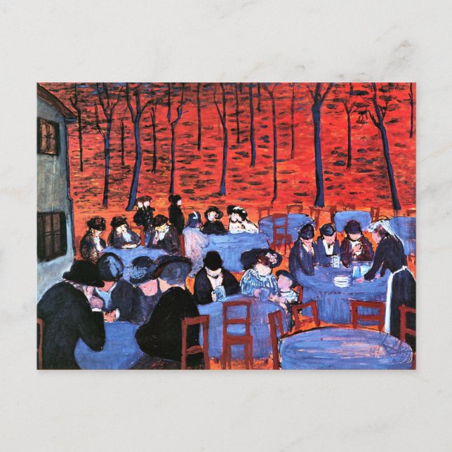 Marianne von Werefkin - Biergarten Postkarte (Vorderseite)