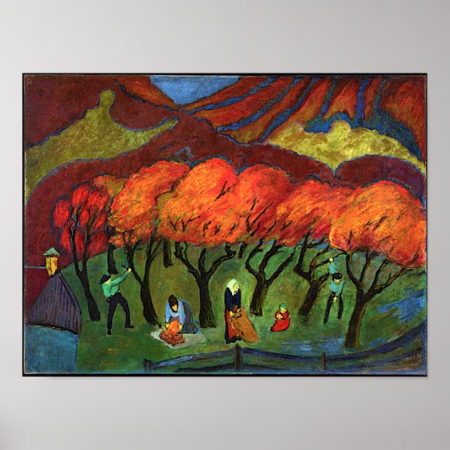Marianne von Werefkin - Fruchternte im Berg Poster (Vorne)